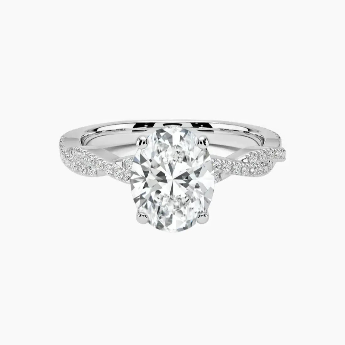Cassia Oval Designer 1.5 Carat Lab Grown Diamond Engagement Ring in 14K Rose Gold
