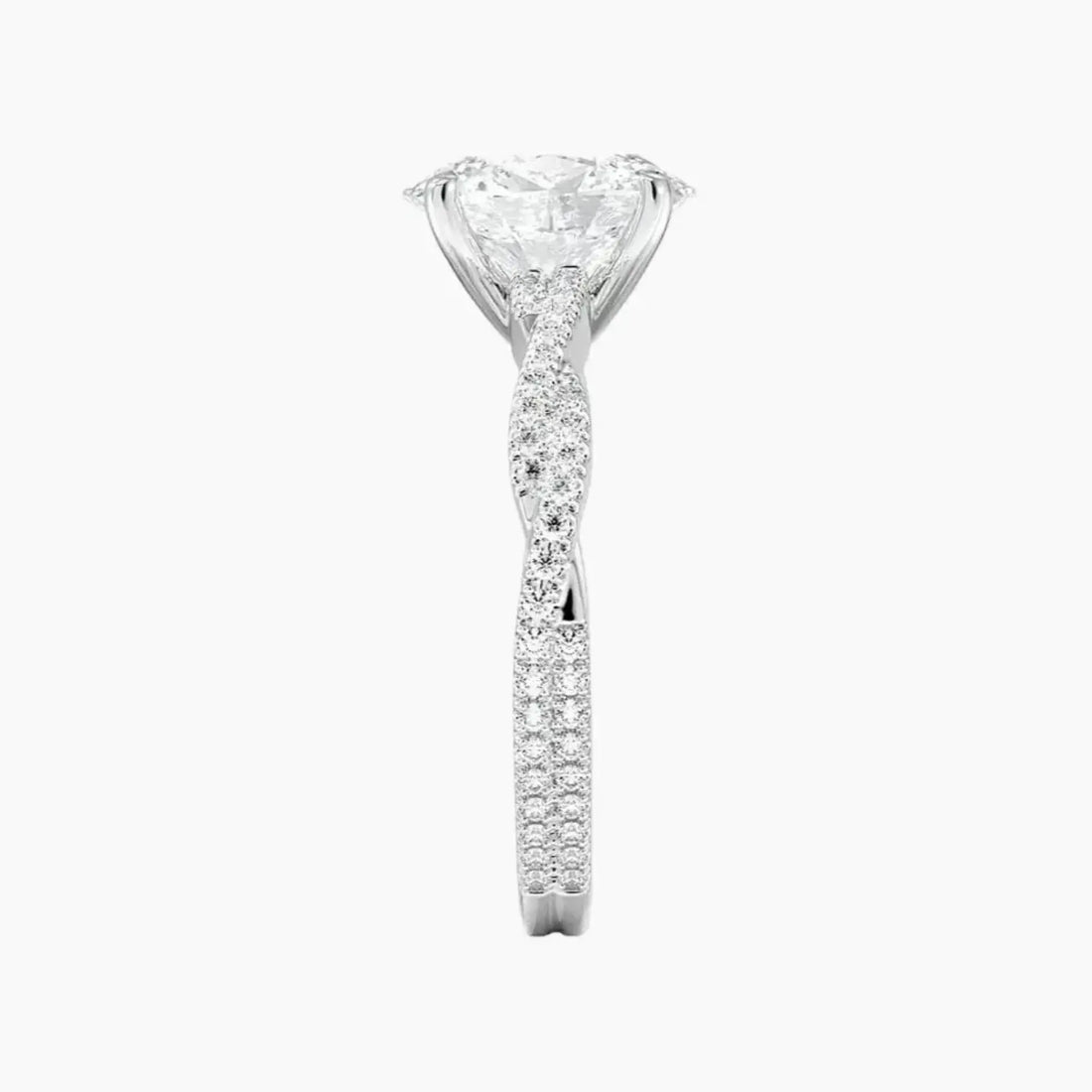Cassia Oval Designer 1.5 Carat Lab Grown Diamond Engagement Ring in 14K Rose Gold