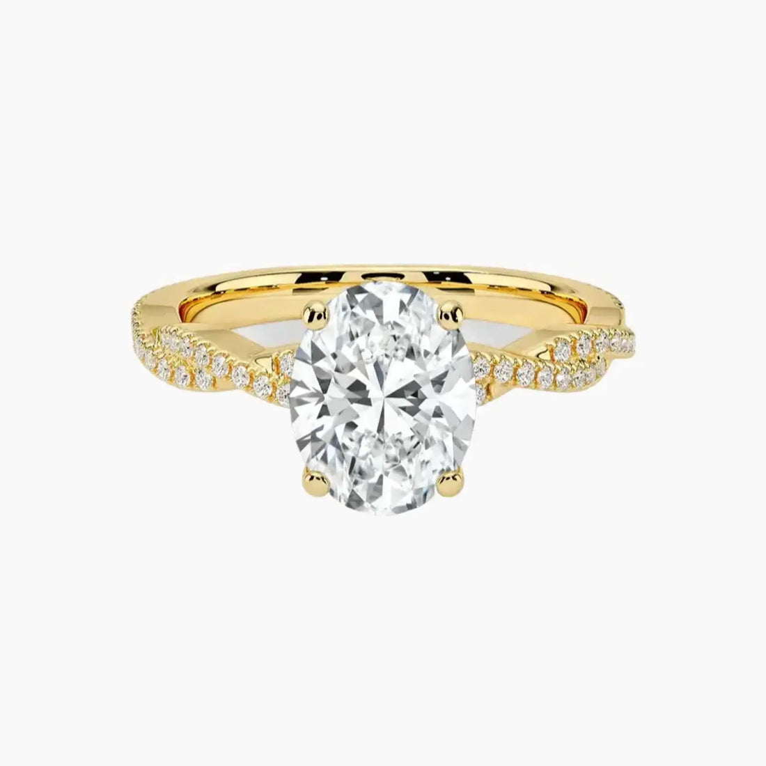 Cassia Oval Designer 1.5 Carat Lab Grown Diamond Engagement Ring in 14K Rose Gold