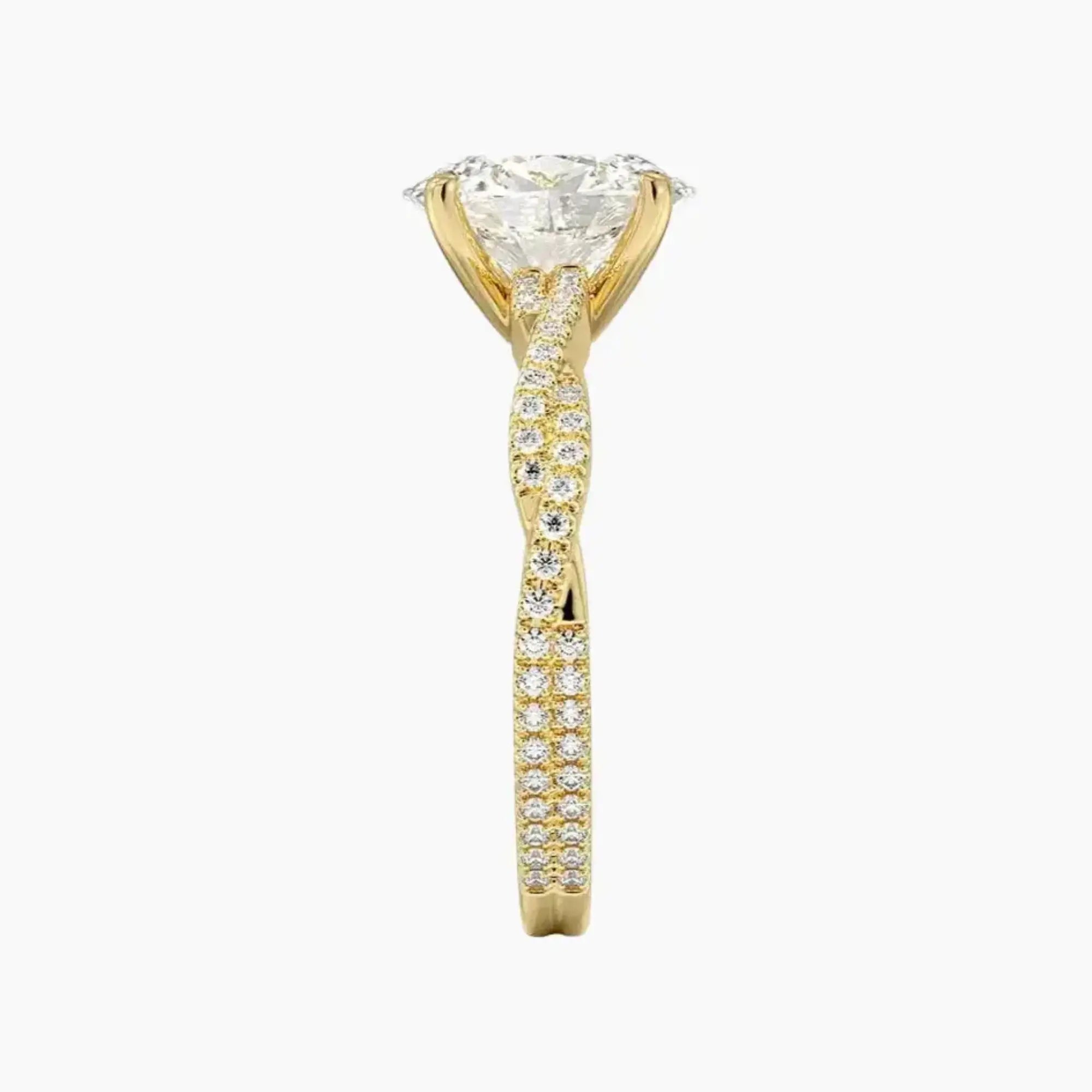 Cassia Oval Designer 1.5 Carat Lab Grown Diamond Engagement Ring in 14K Rose Gold