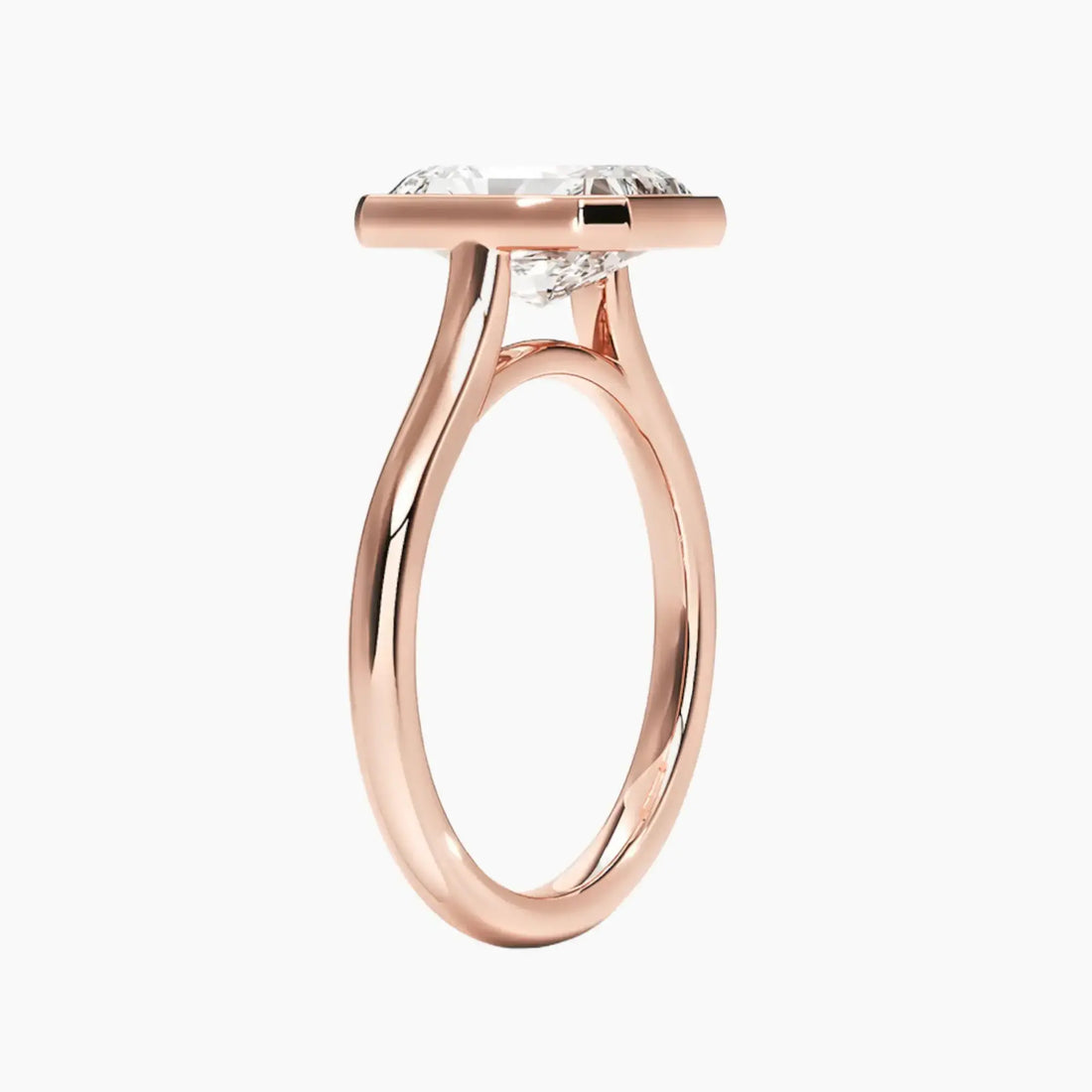 Jovienne Radiant Solitaire 1.5 Carat Lab Grown Diamond Engagement Ring in 14K Rose Gold