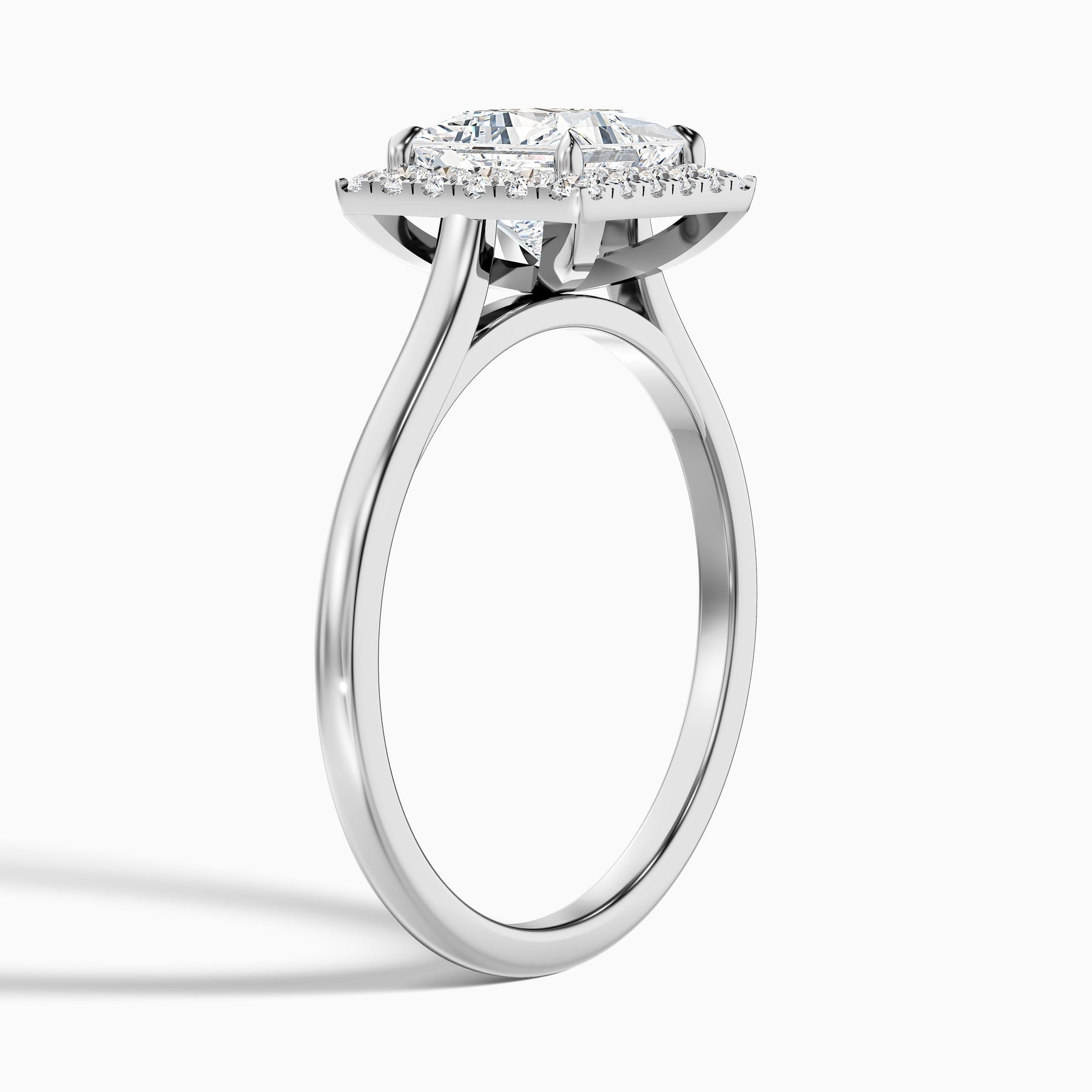Belladore 1 Carat Princess Halo Pave Lab Grown Diamond Ring