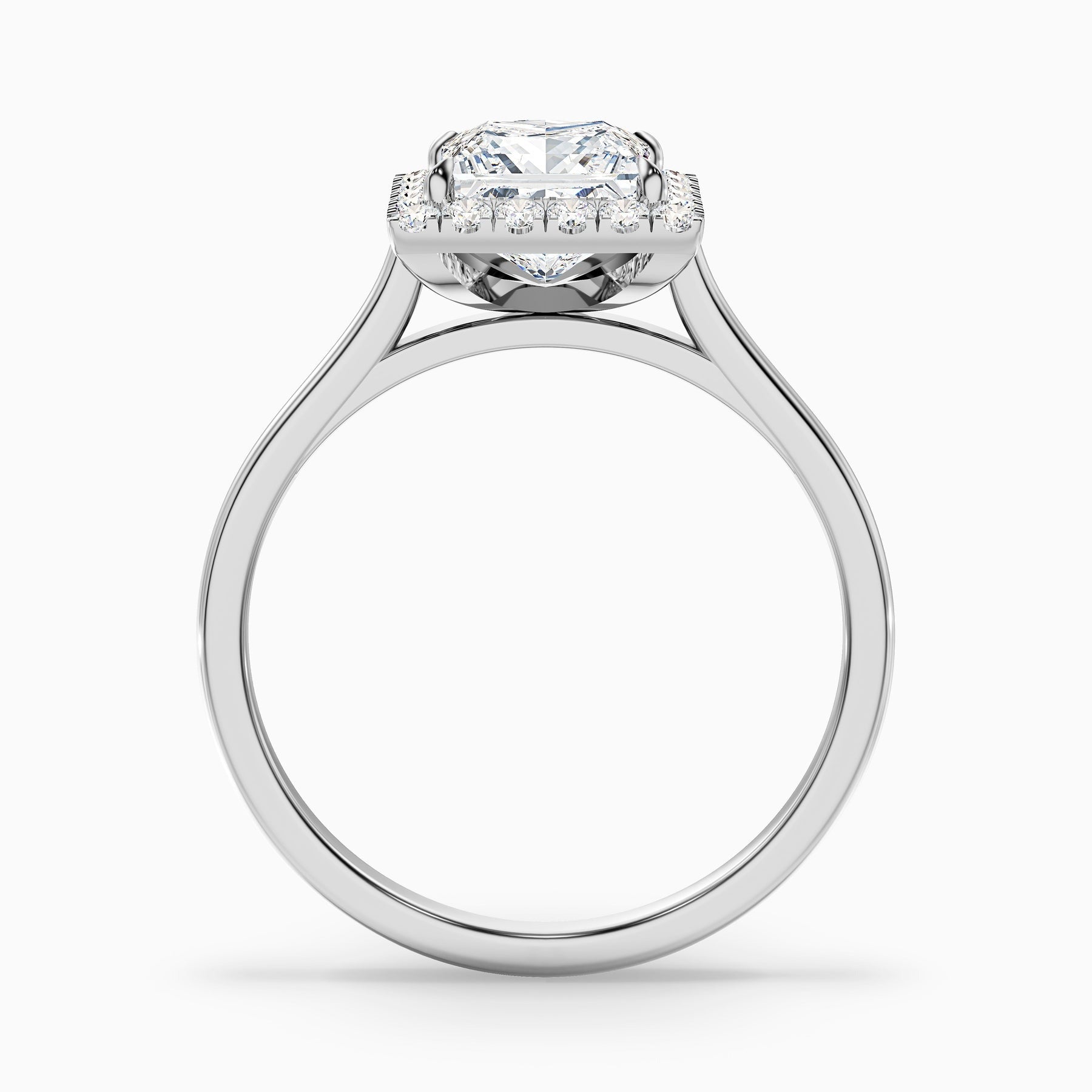 Belladore 1 Carat Princess Halo Pave Lab Grown Diamond Ring