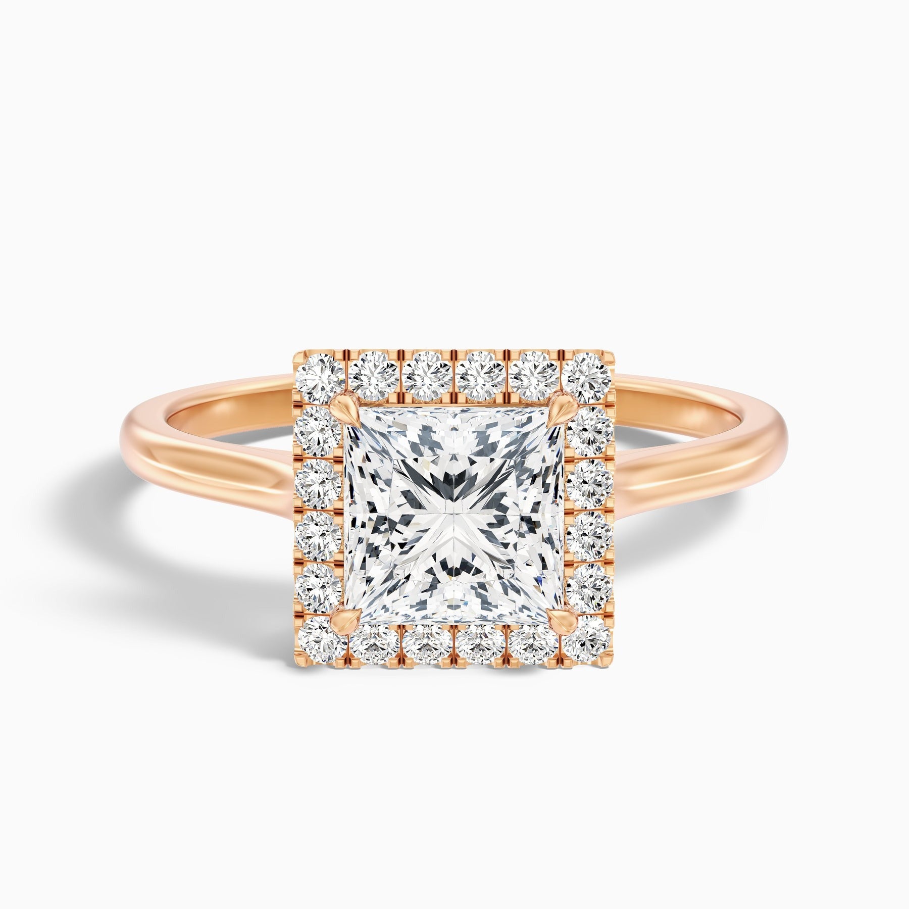 Belladore 1 Carat Princess Halo Pave Lab Grown Diamond Ring