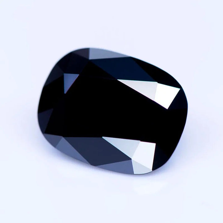 Black Cushion Shape Certified Moissanite