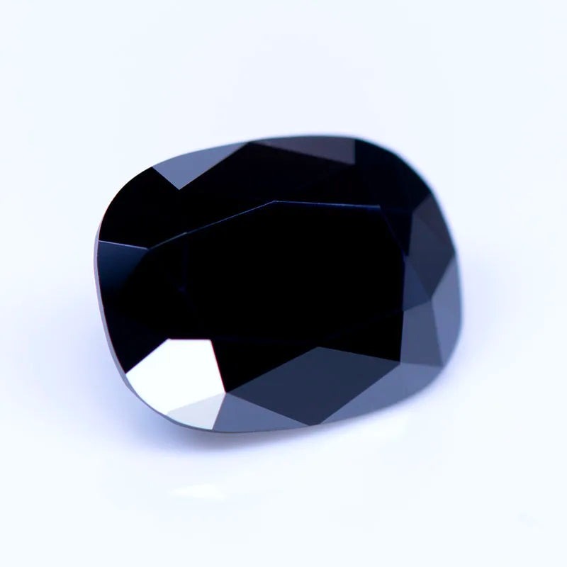 Black Cushion Shape Certified Moissanite