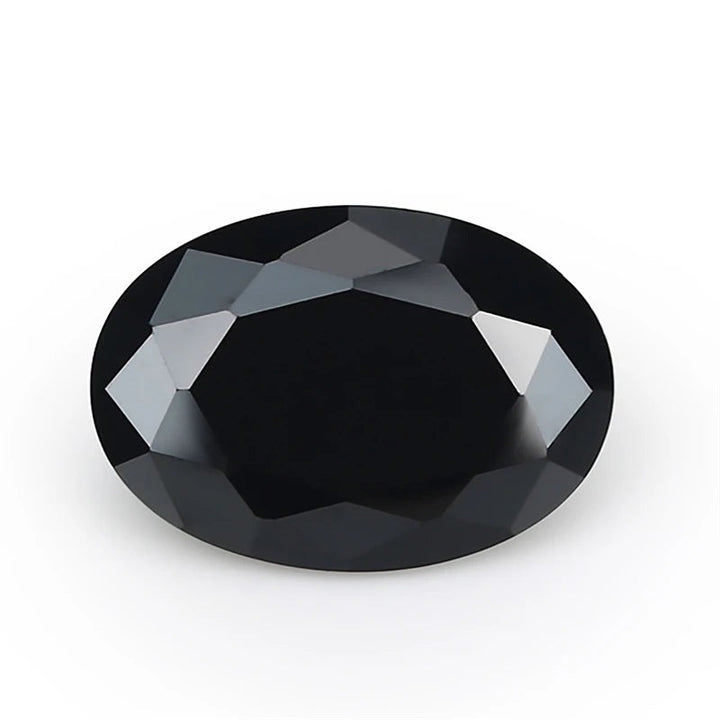 Black Oval Shape Certified Moissanite