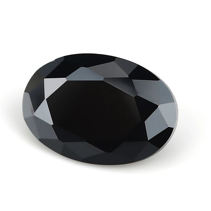 Black Oval Shape Certified Moissanite