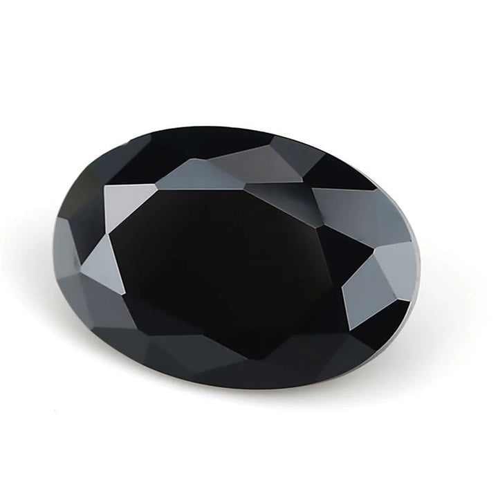 Black Oval Shape Certified Moissanite