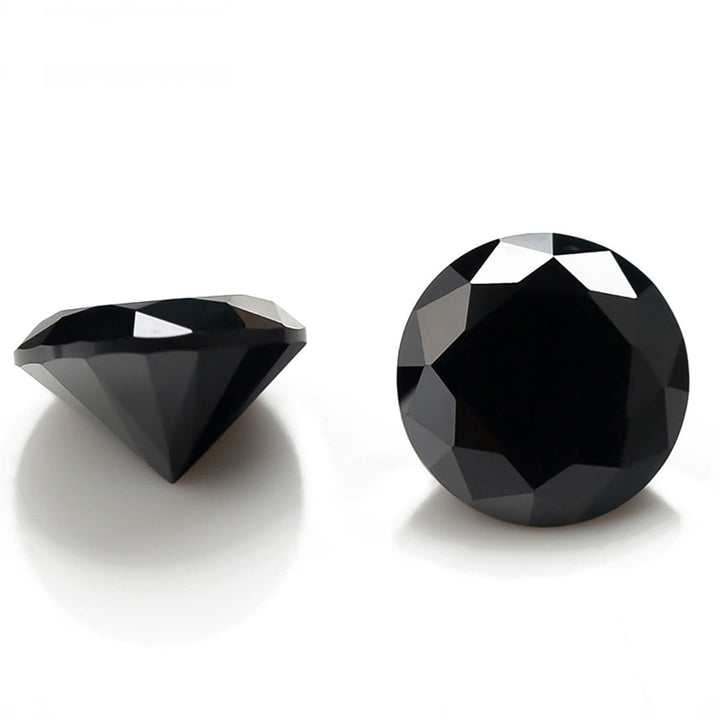 Black Round Shape Certified Moissanite