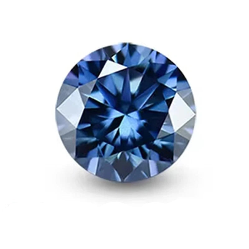 Blue Moissanite Rouns Shape Gemstones