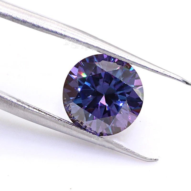 Blue Moissanite Rouns Shape Gemstones