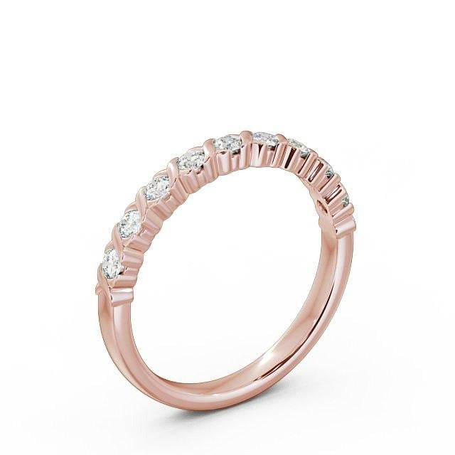 Celeste Half Eternity Round Lab Diamond Elegant Design Ring