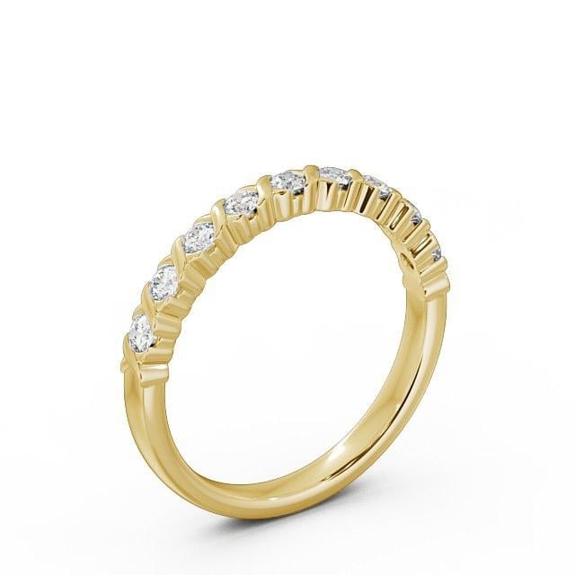 Celeste Half Eternity Round Lab Diamond Elegant Design Ring