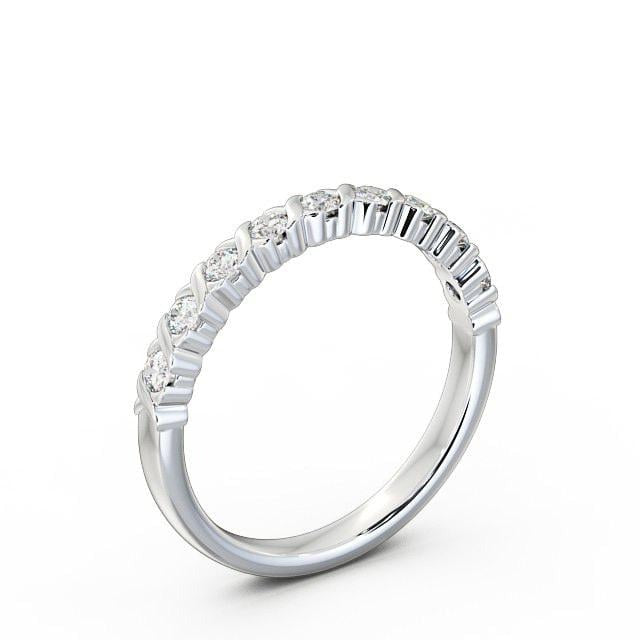 Celeste Half Eternity Round Lab Diamond Elegant Design Ring