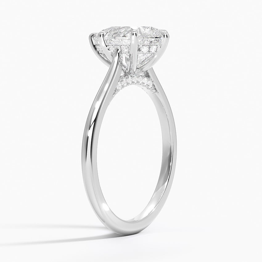 Stellar Pear Cut Solitaire Moissanite Engagement Ring White Gold