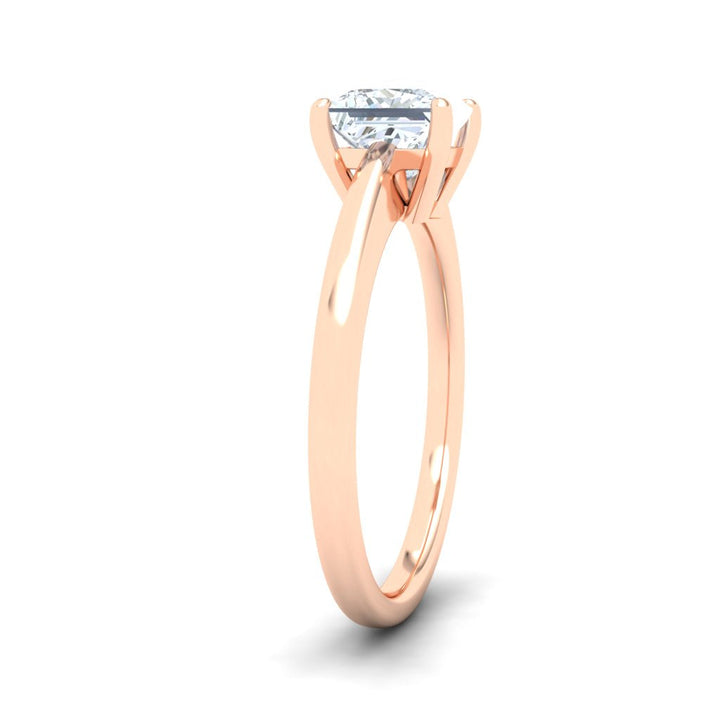 Celestia 1CT Princess Cut Solitaire Moissanite Engagement Ring Rose Gold