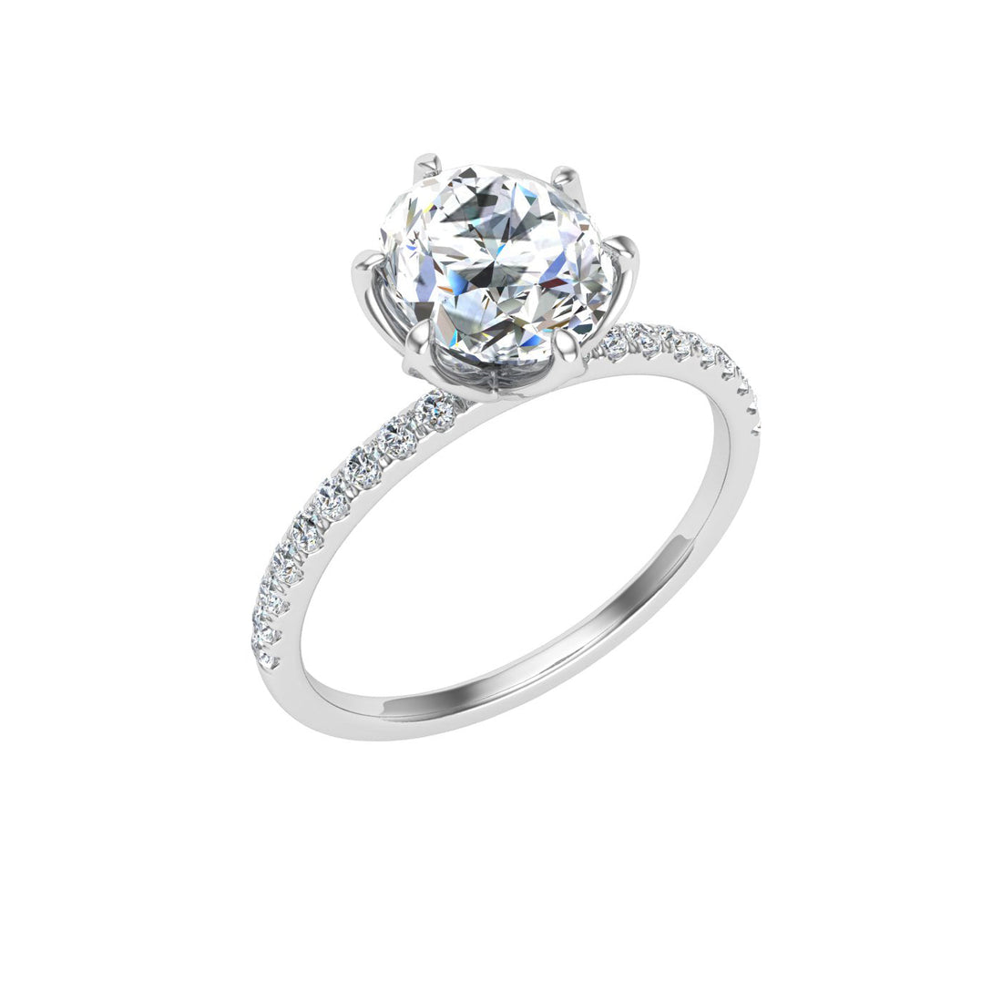 Celtic Oval Cut Scalloped Moissanite Engagement Ring