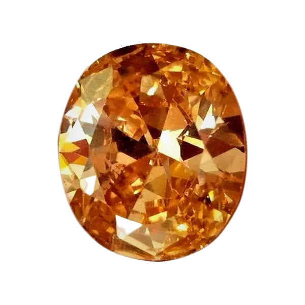 Champagne Oval Shape Certified Moissanite