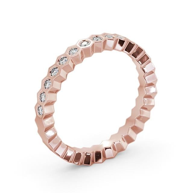 Chloe Half Eternity Round Lab Diamond Hexagon Bezel Style Ring