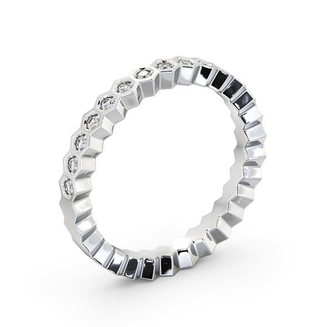 Chloe Half Eternity Round Lab Diamond Hexagon Bezel Style Ring