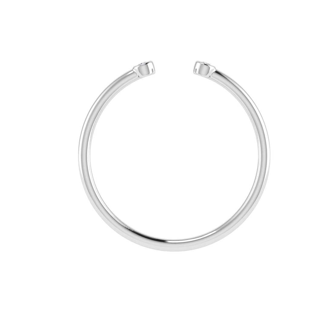 Circle Open Moissanite Wedding Band White Gold