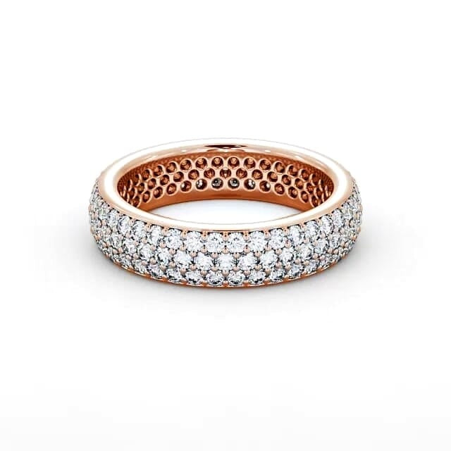 Clara Full Eternity 1.20ct Round Moissanite Pave Ring