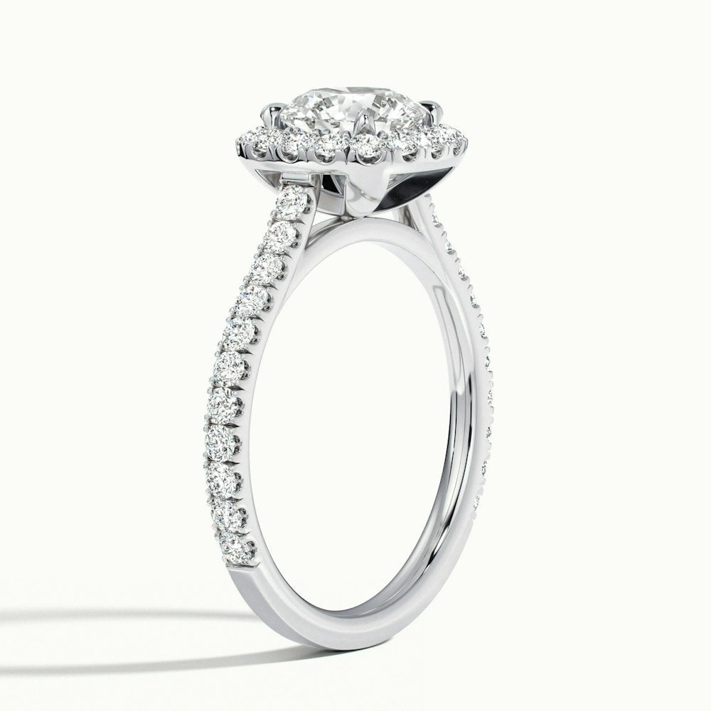 Classic Assassin Round Halo Moissanite Engagement Ring