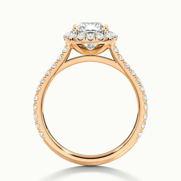 Classic Cushion Scallop Oberon Moissanite Engagement Ring