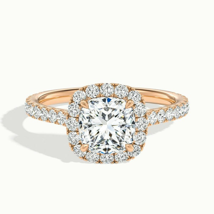 Classic Cushion Scallop Oberon Moissanite Engagement Ring