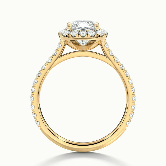 Classic Cushion Scallop Oberon Moissanite Engagement Ring