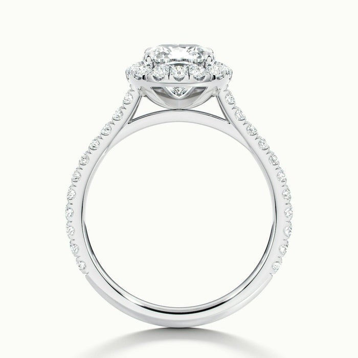 Classic Cushion Scallop Oberon Moissanite Engagement Ring