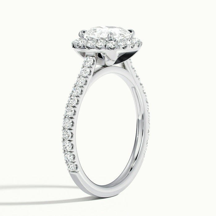 Classic Cushion Scallop Oberon Moissanite Engagement Ring