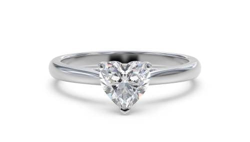 Classic Heart Lab Grown Diamond Engagement Ring