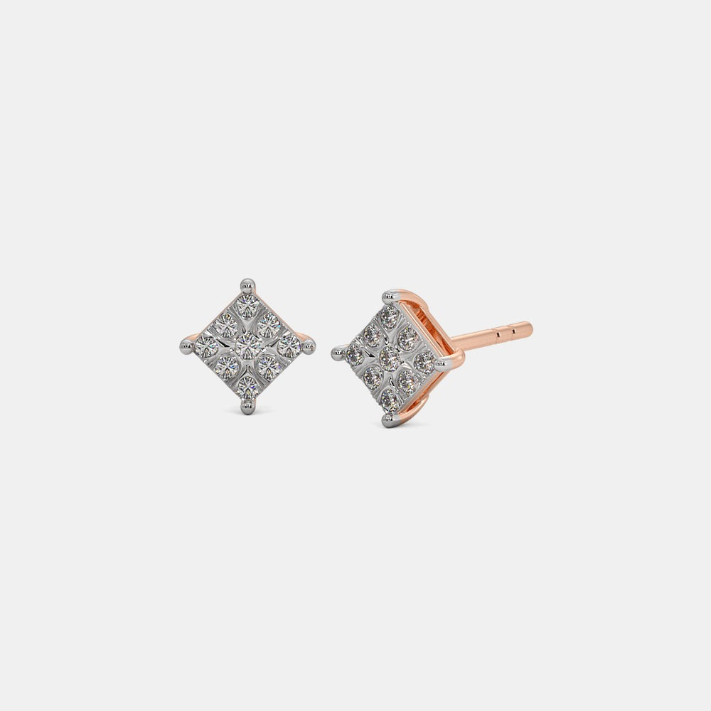 Classic Princess Stud Lab Diamond Earrings