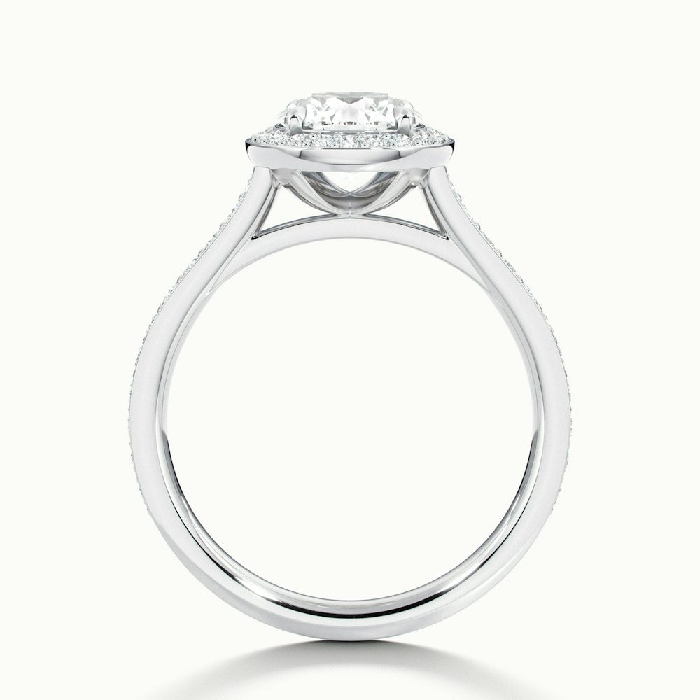 Classic Round Cut Halo Moissanite Engagement Ring