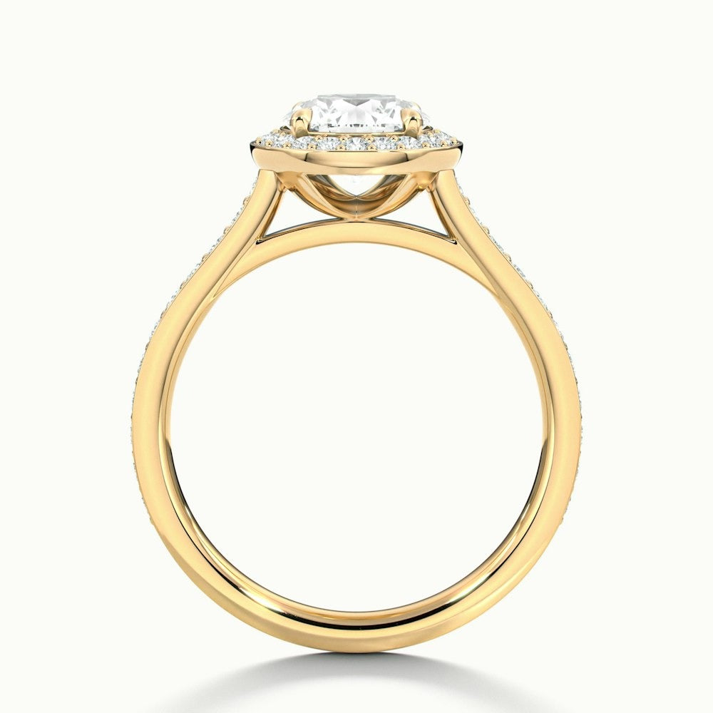 Classic Round Cut Halo Moissanite Engagement Ring