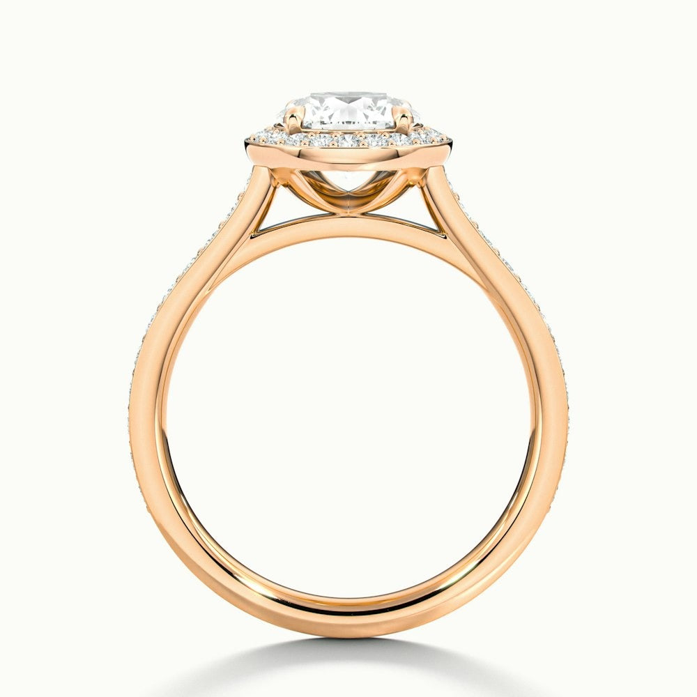 Classic Round Cut Halo Moissanite Engagement Ring