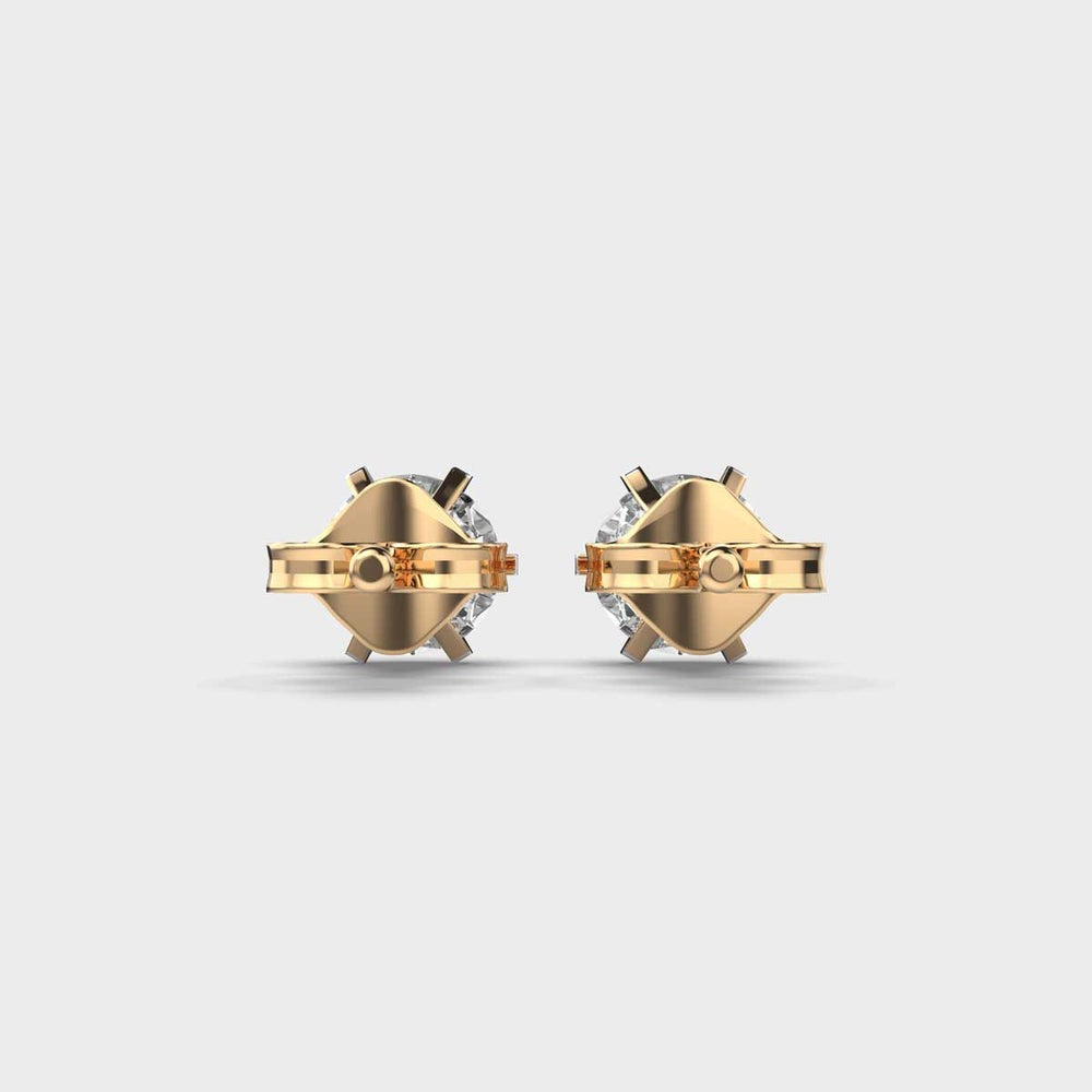 Classic Solitaire Studs Lab Diamond Earrings