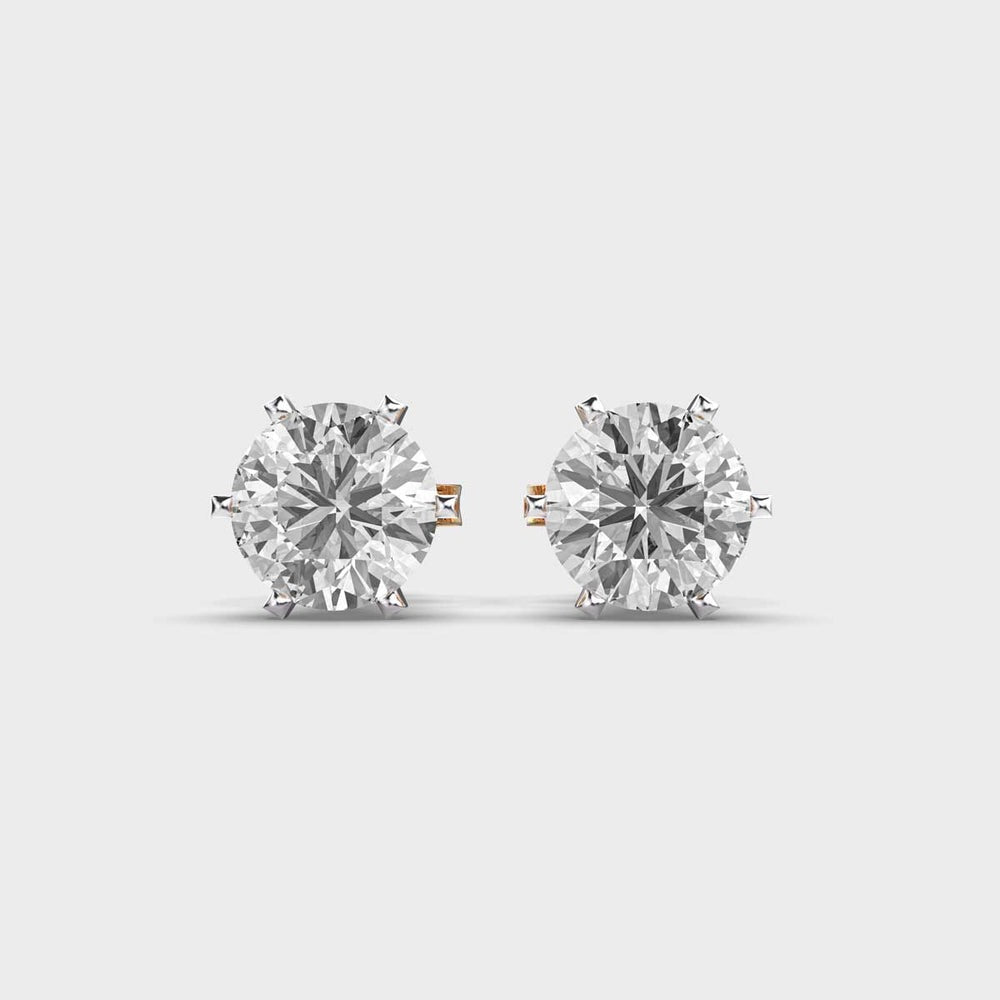 Classic Solitaire Studs Lab Diamond Earrings