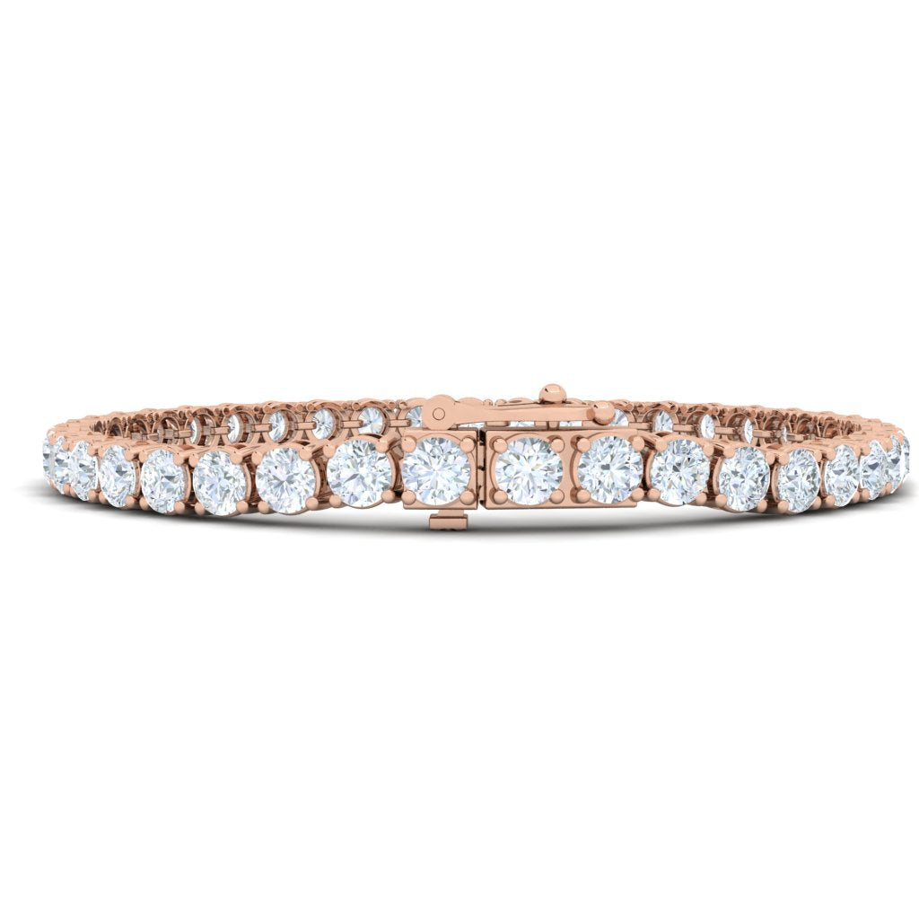 Classic Tennis Moissanite Bracelet Rose Gold