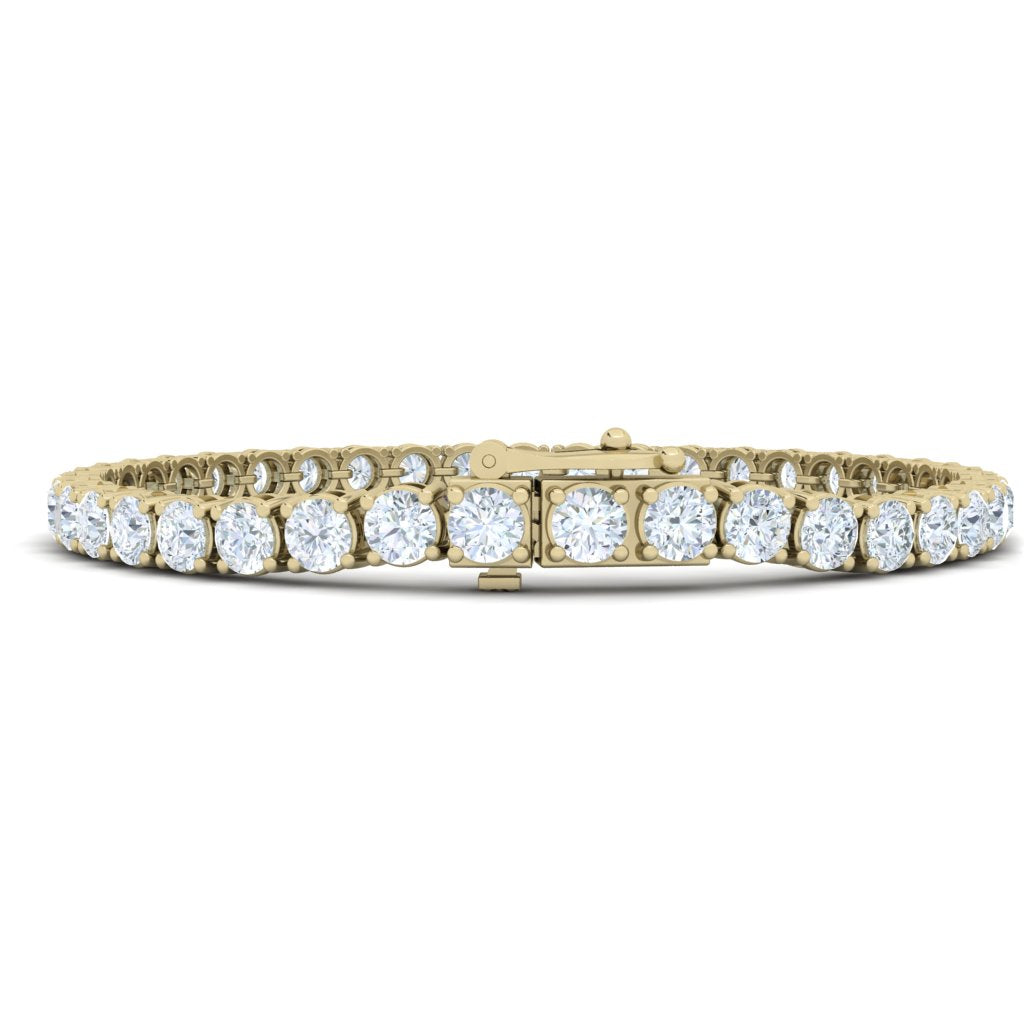 Classic Tennis Moissanite Bracelet Yellow Gold