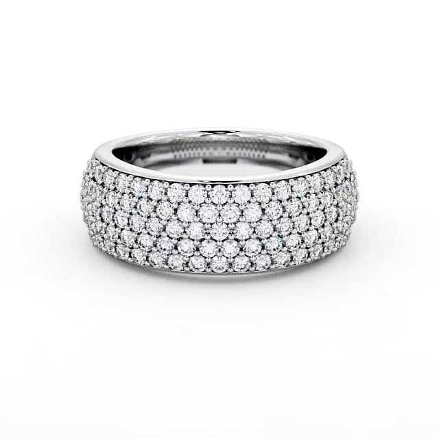 Cleo Pave Half Eternity Lab Diamond 0.70ct Cluster Style Ring
