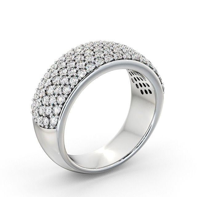 Cleo Pave Half Eternity Lab Diamond 0.70ct Cluster Style Ring