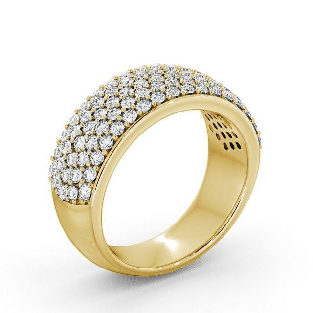 Cleo Pave Half Eternity Lab Diamond 0.70ct Cluster Style Ring