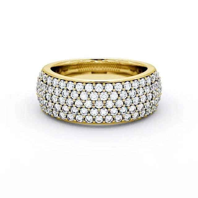 Cleo Pave Half Eternity Lab Diamond 0.70ct Cluster Style Ring