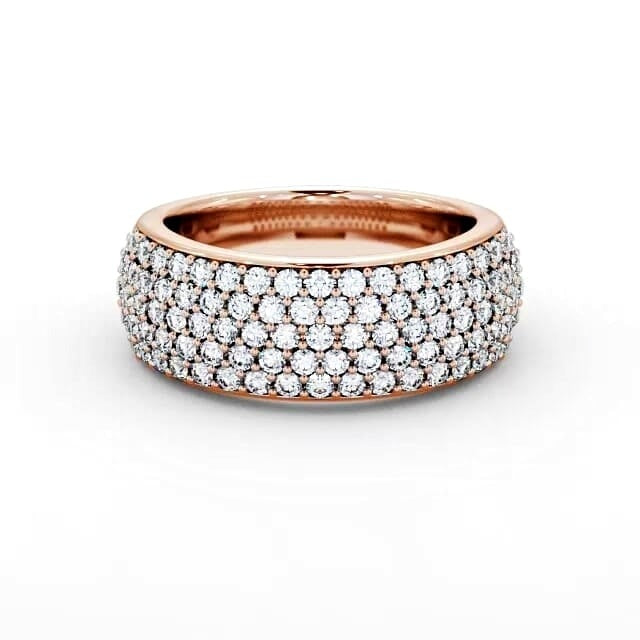 Cleo Pave Half Eternity Lab Diamond 0.70ct Cluster Style Ring