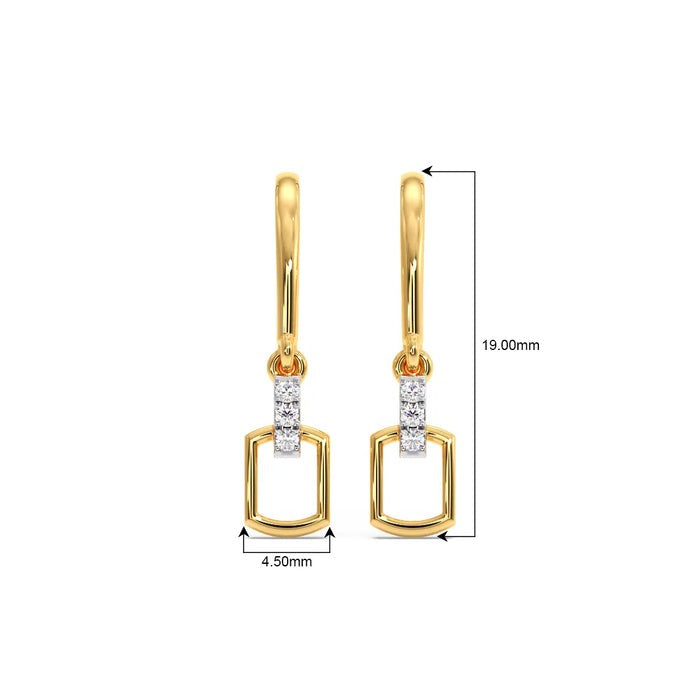 Coral Drops Dangle Lab Diamond Earrings