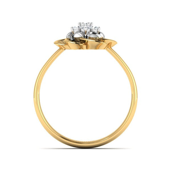 Crimson Fury Round Moissanite Engagement Ring