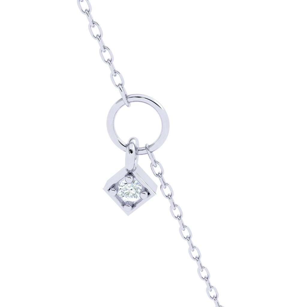 Cross Moissanite Pendant with Accent White Gold